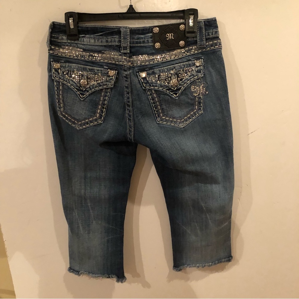 MISS ME Distressed Easy Capri JEANS 28 - Picture 4 of 16